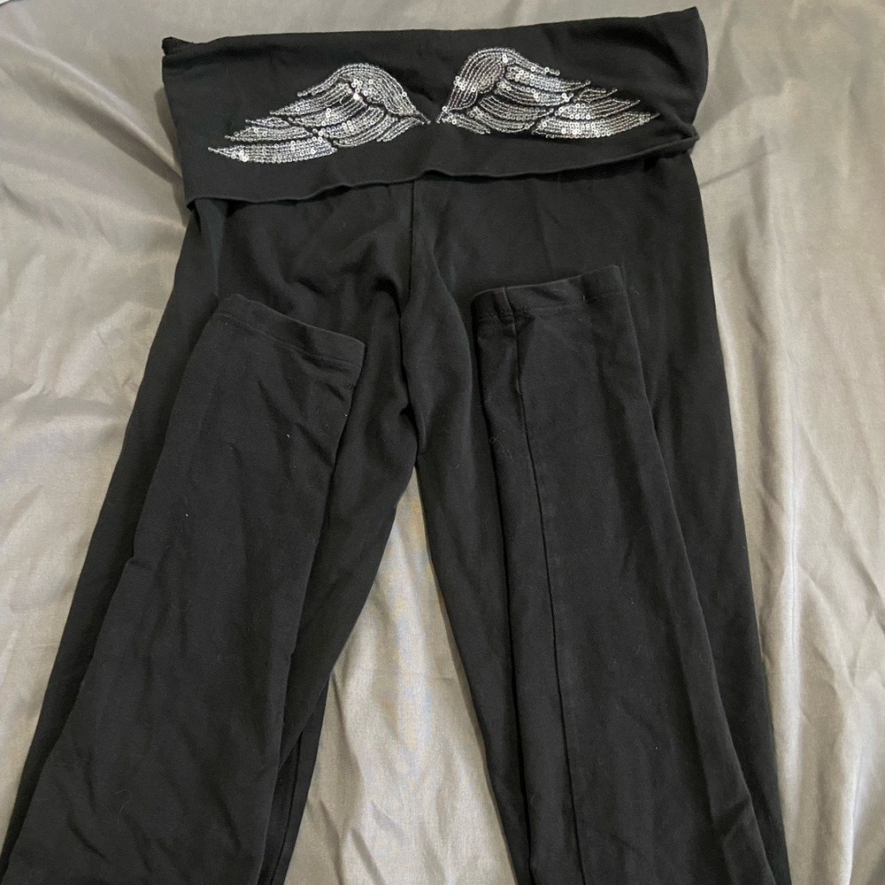 sparkly wing leggings